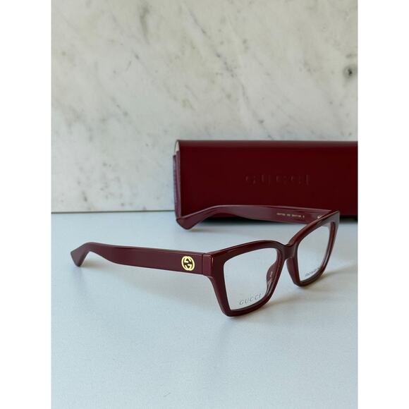 NEW Gucci GG1715O Burgundy Cat Eye Eyeglasses Frames - Picture 4 of 7
